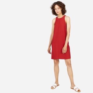 Everlane Japanese GoWeave High Neck Tank Dress Red